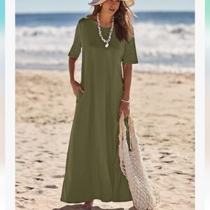 Maxi Short Sleeve T-shirt Dress